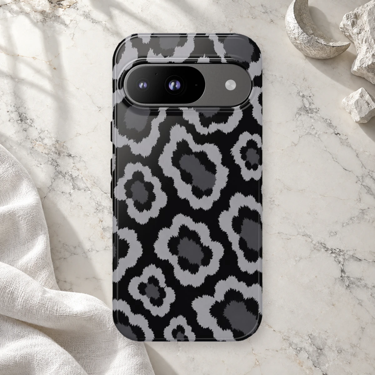 Black Leopard phone case print