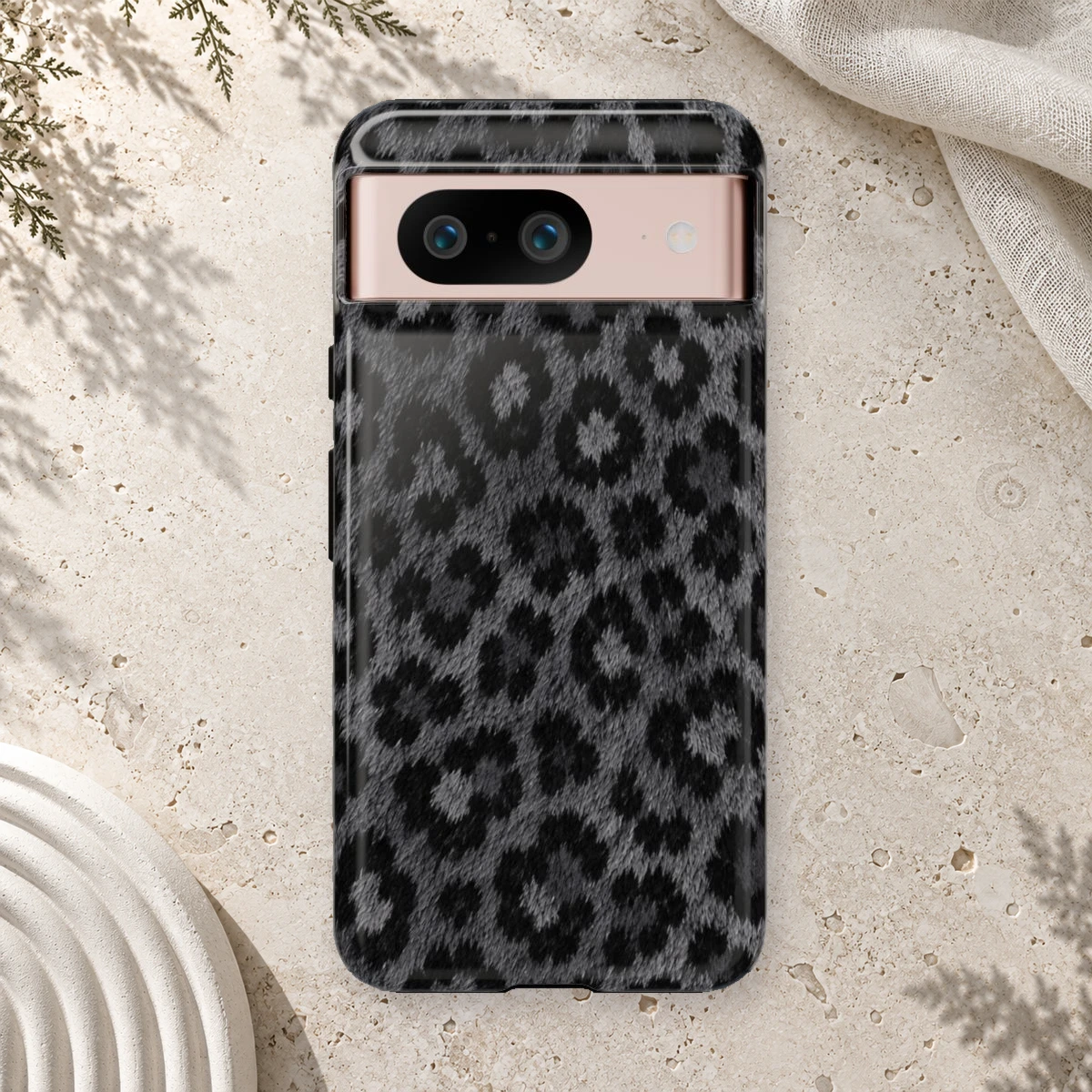 Black Leopard phone case print