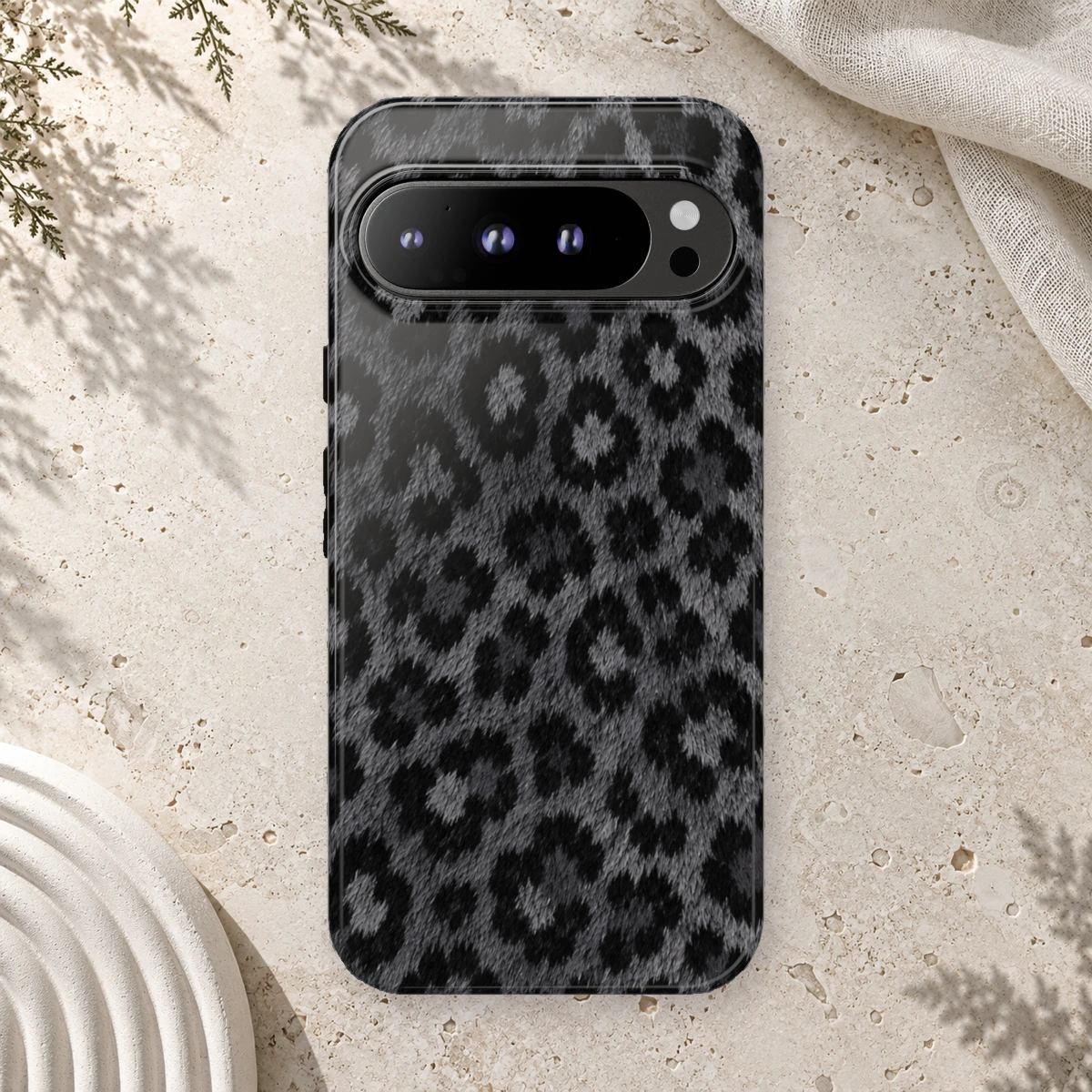 Black Leopard phone case print