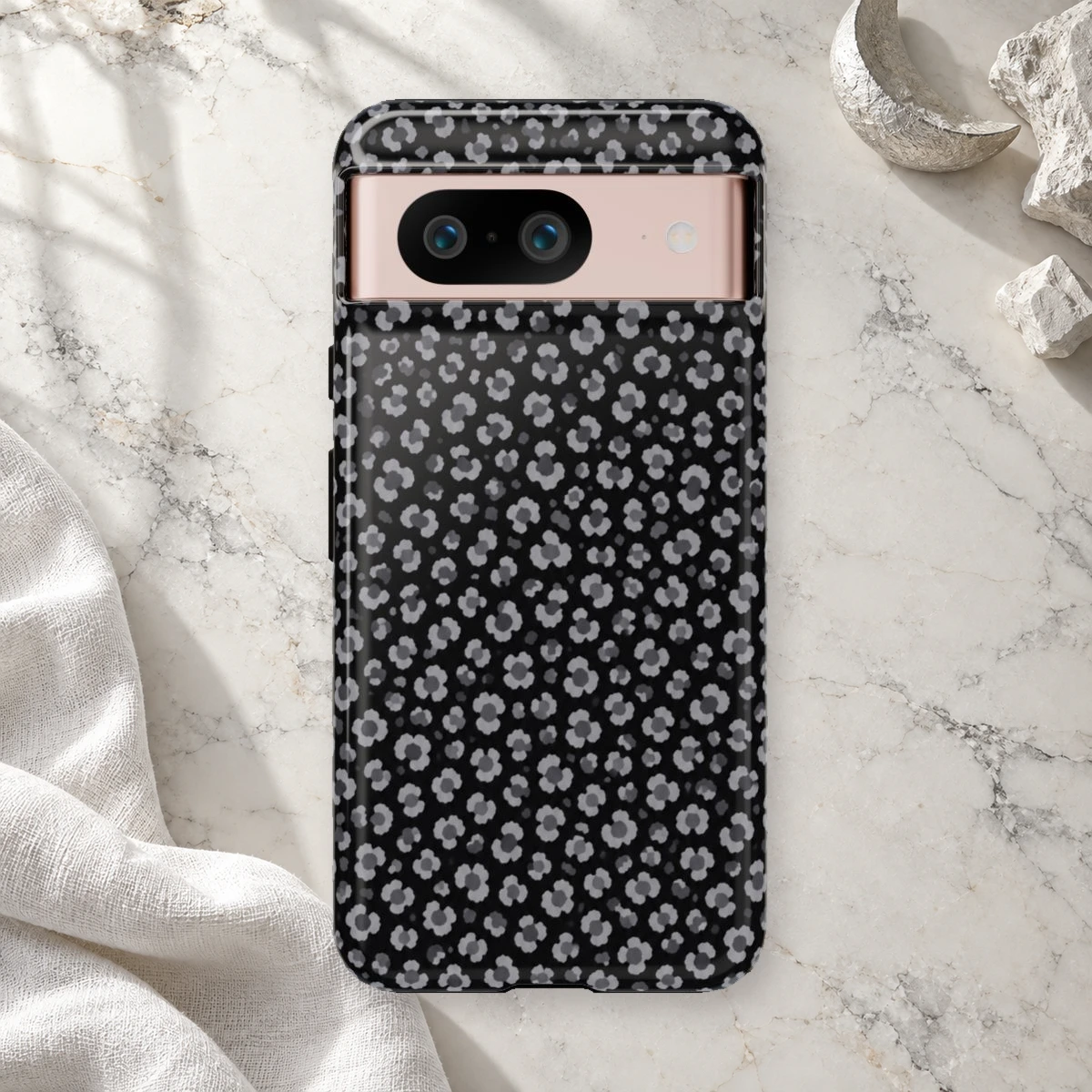 Black Leopard phone case print