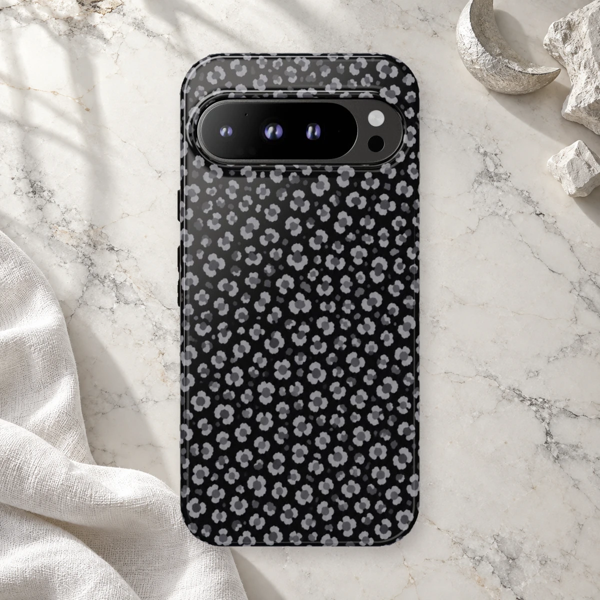 Black Leopard phone case print