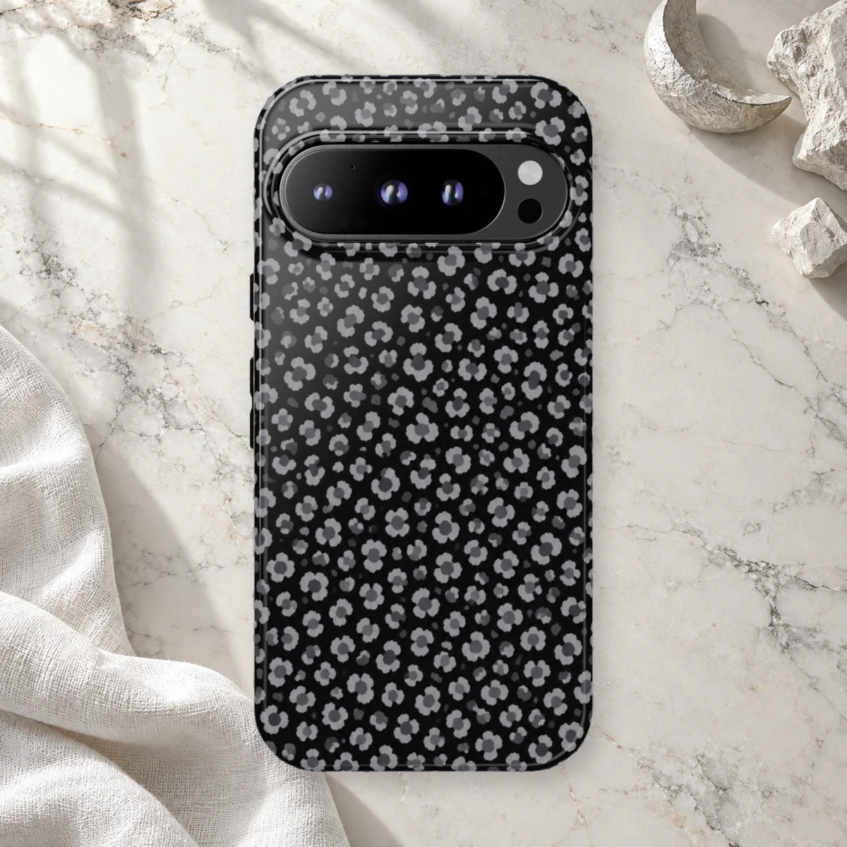 Black Leopard phone case print
