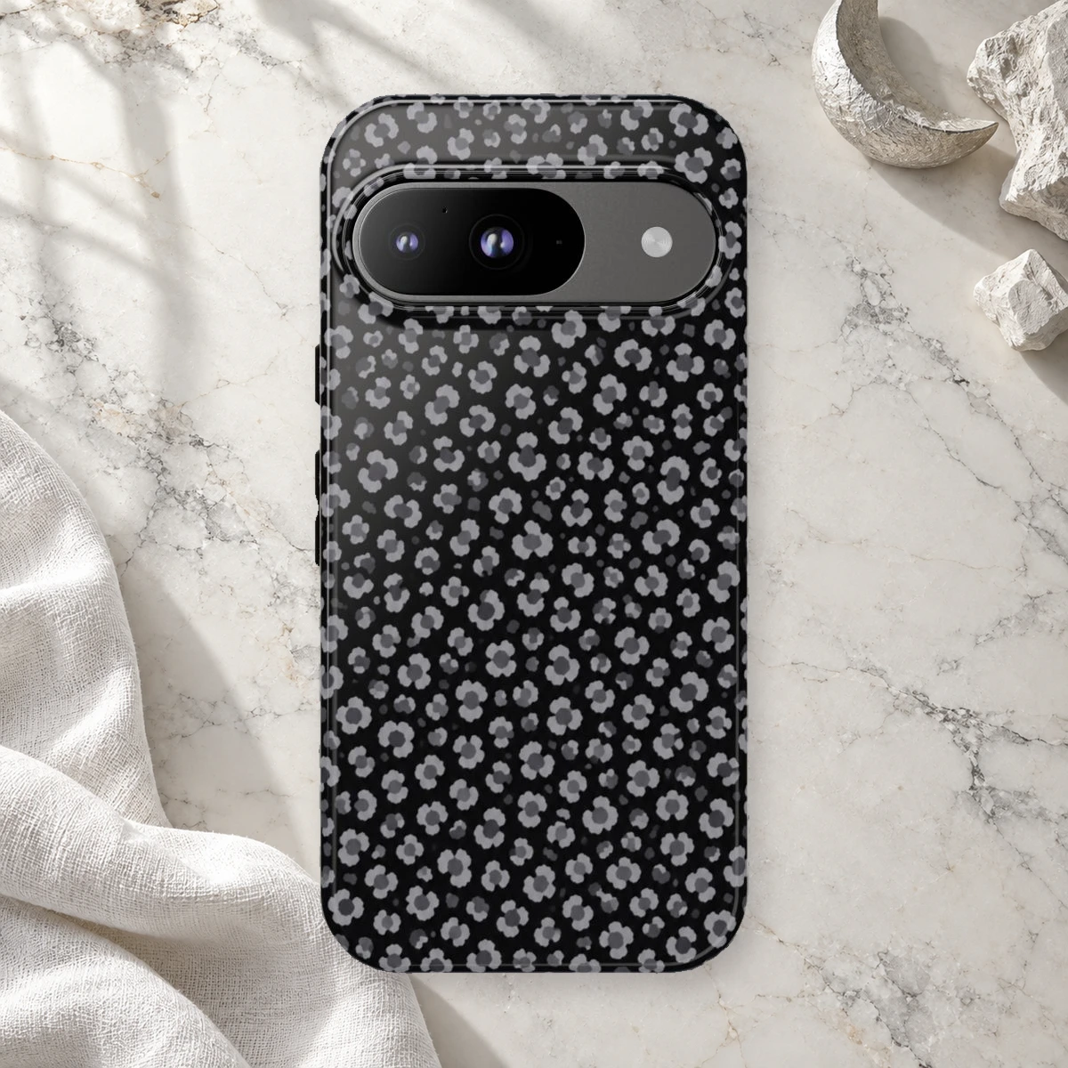Black Leopard phone case print