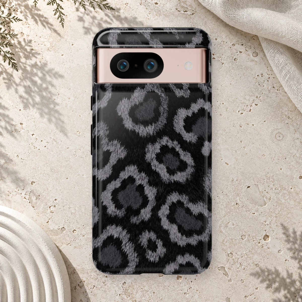 Black Leopard phone case print