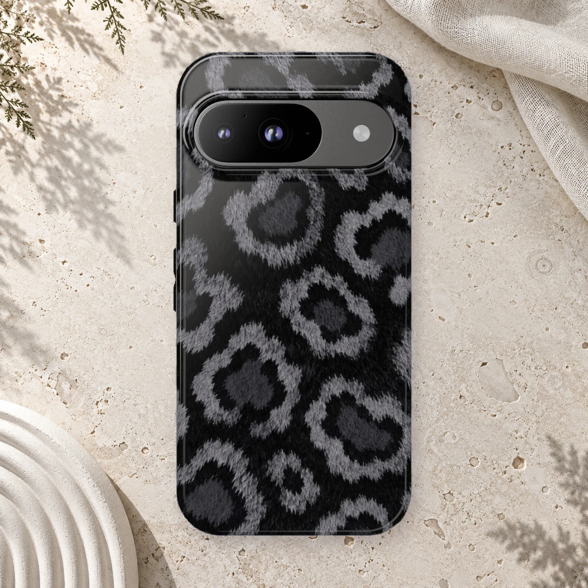 Black Leopard phone case print