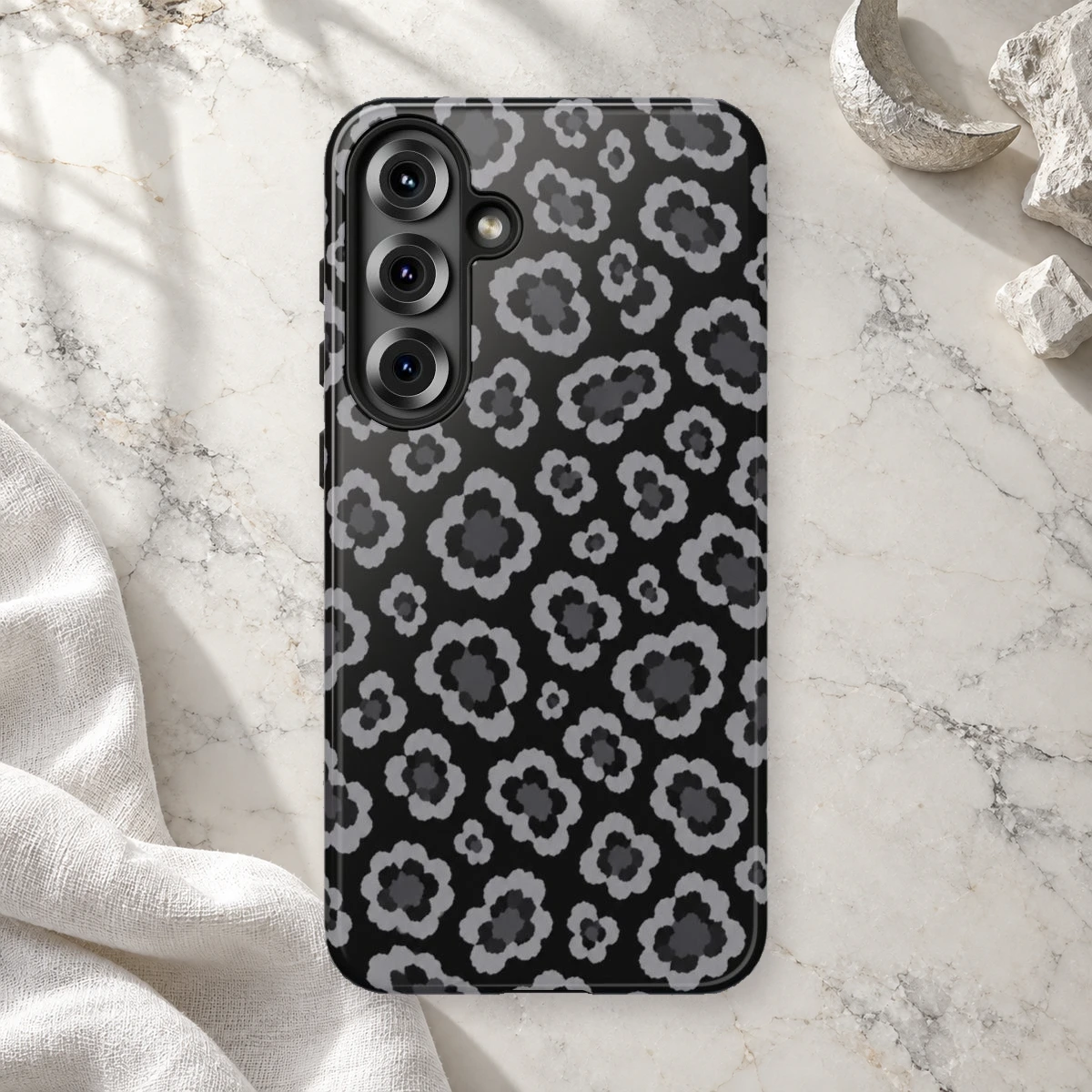 Black Leopard phone case print
