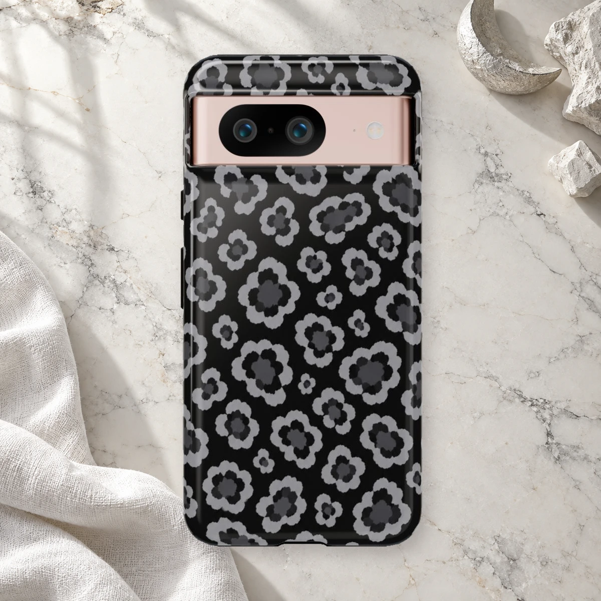 Black Leopard phone case print