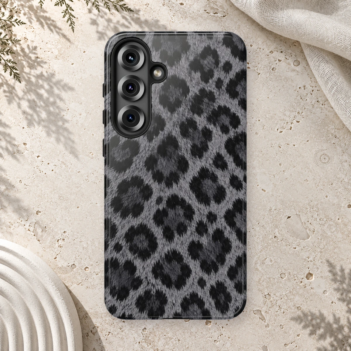 Black Leopard phone case print