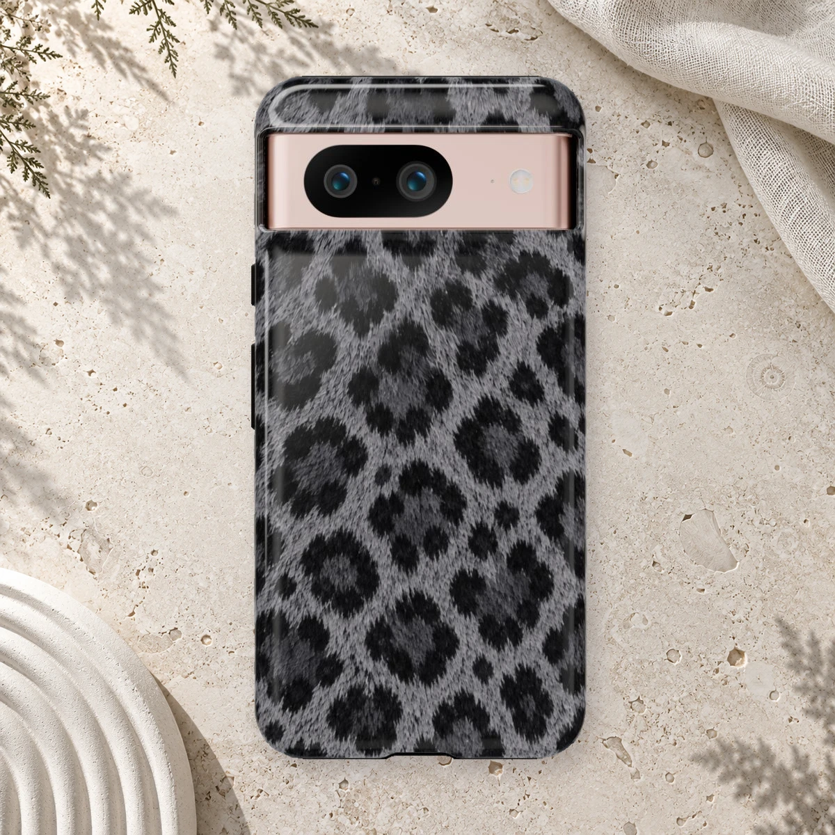Black Leopard phone case print