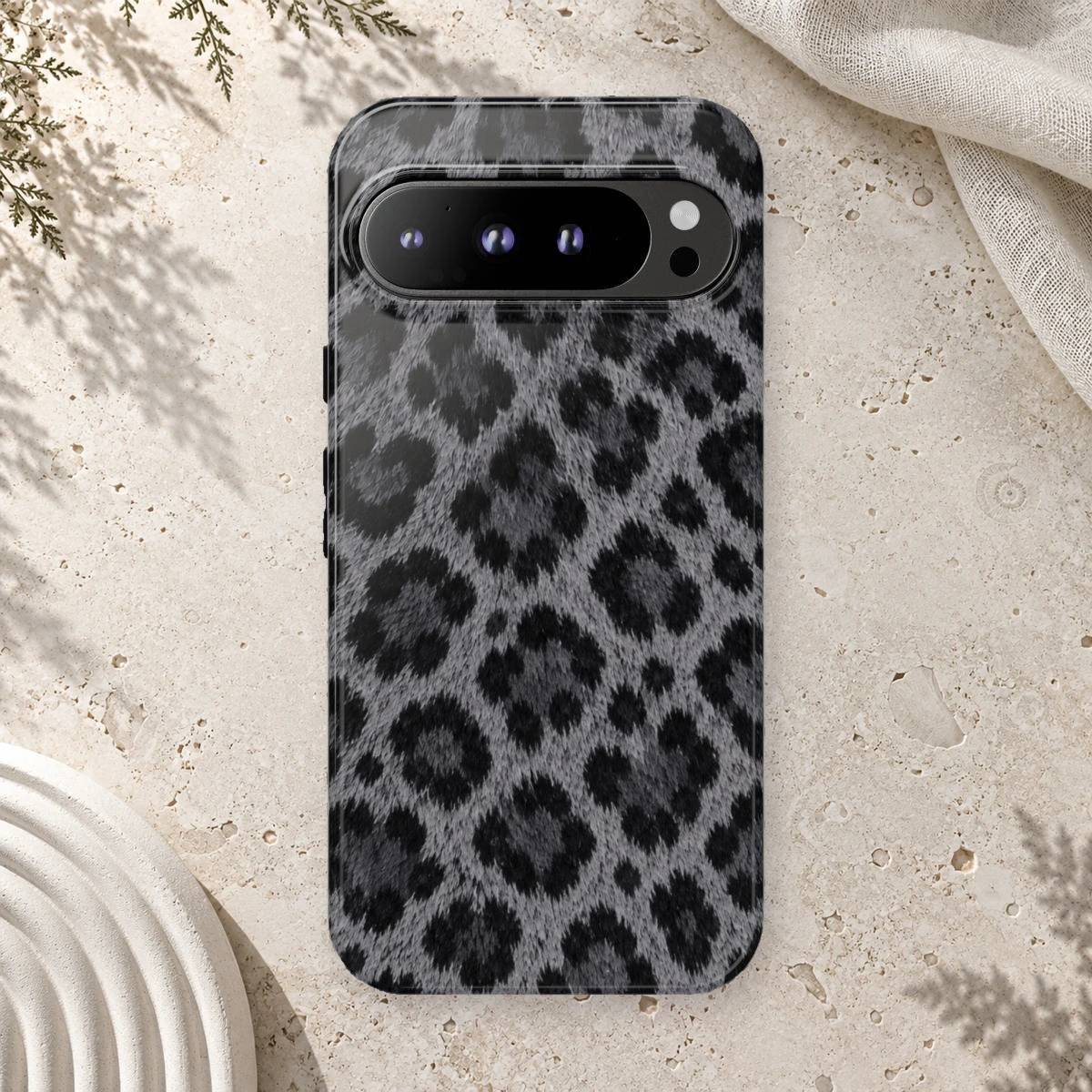 Black Leopard phone case print