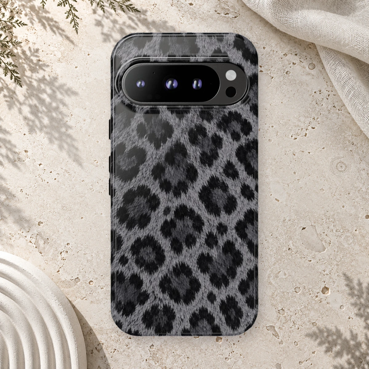 Black Leopard phone case print