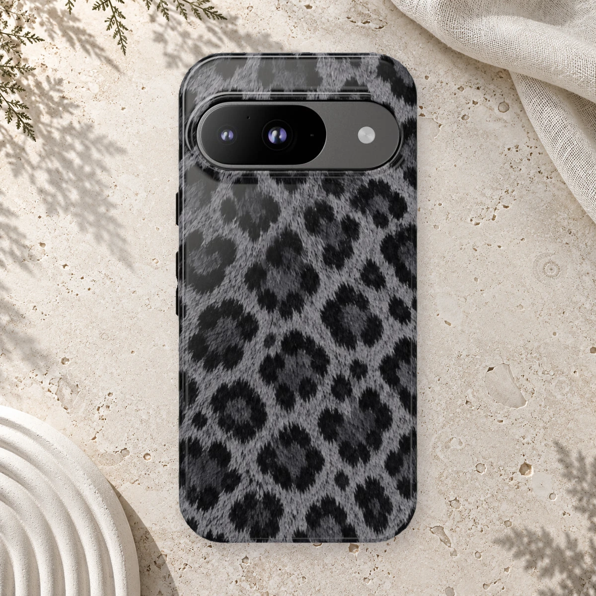 Black Leopard phone case print