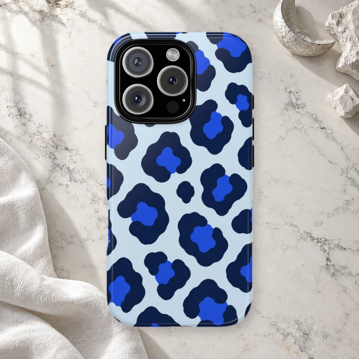 Blue Bold phone case styled view