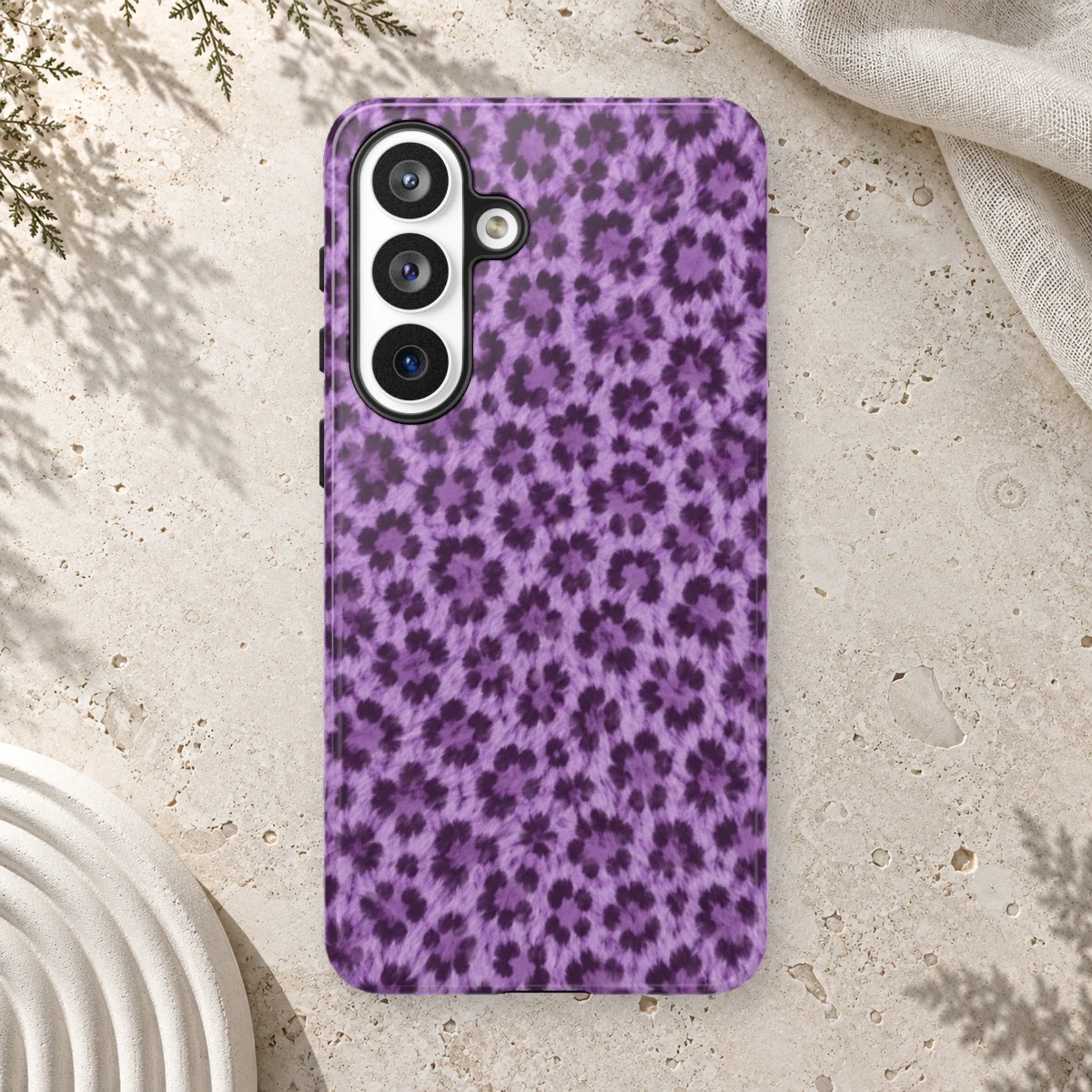 Lavender Leopard phone case print