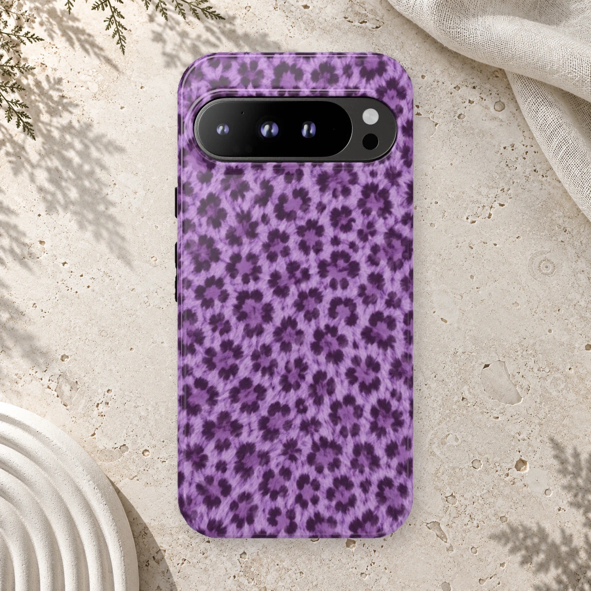 Lavender Leopard phone case print