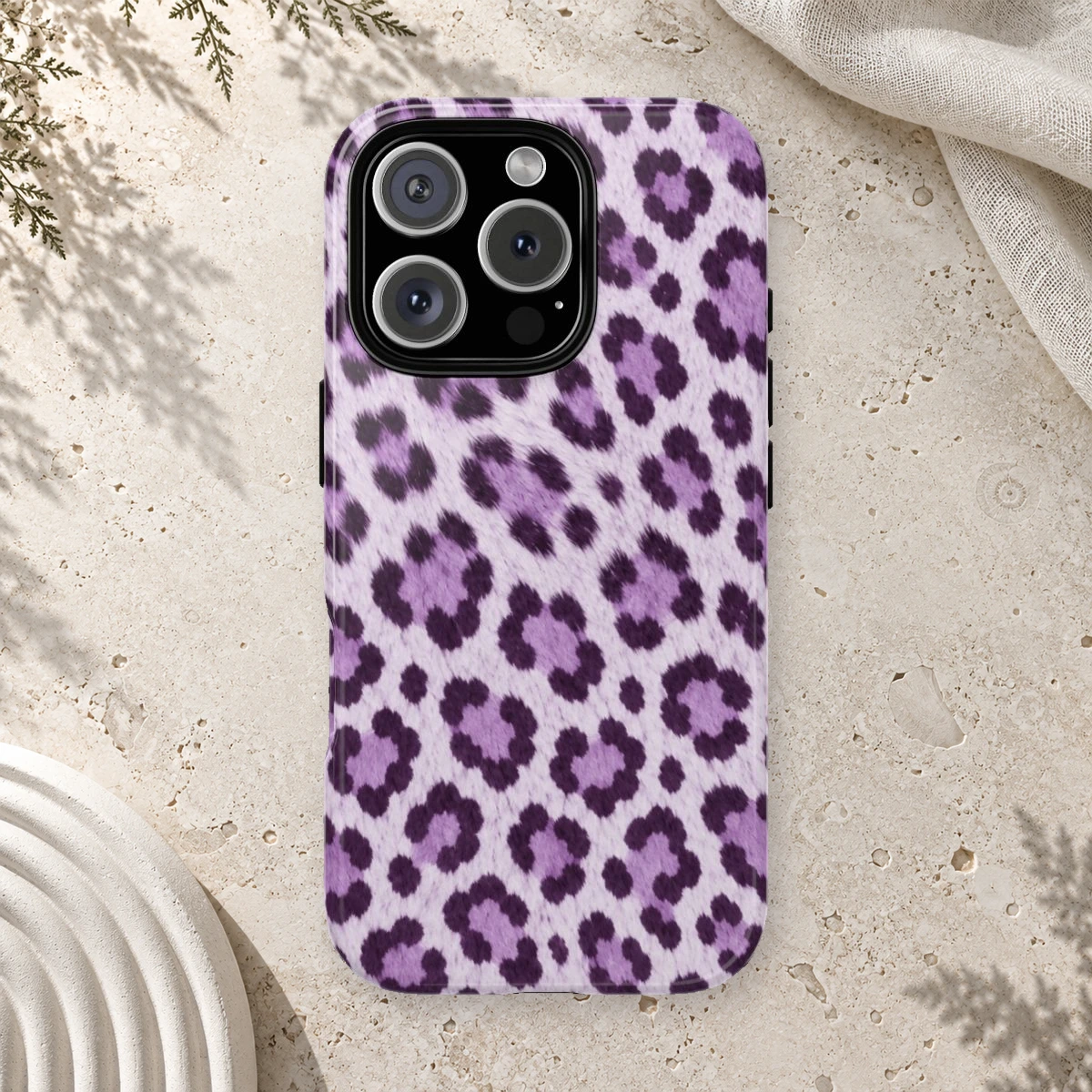 Lavender Mist Texture phone case styled view