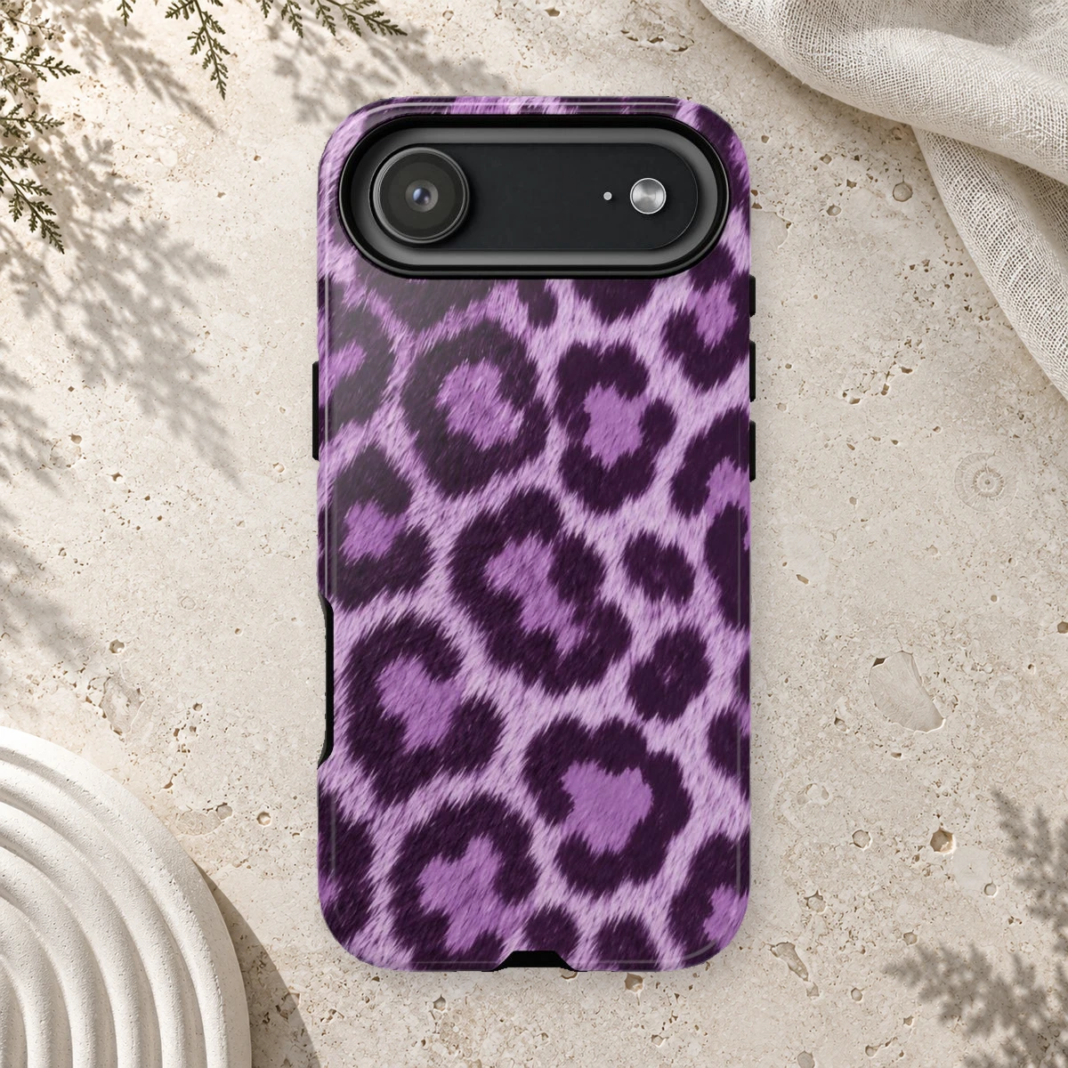 Lavender Leopard phone case print