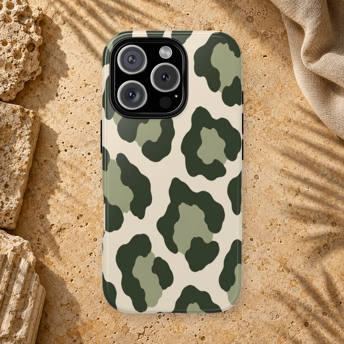 Olive Bold phone case styled view