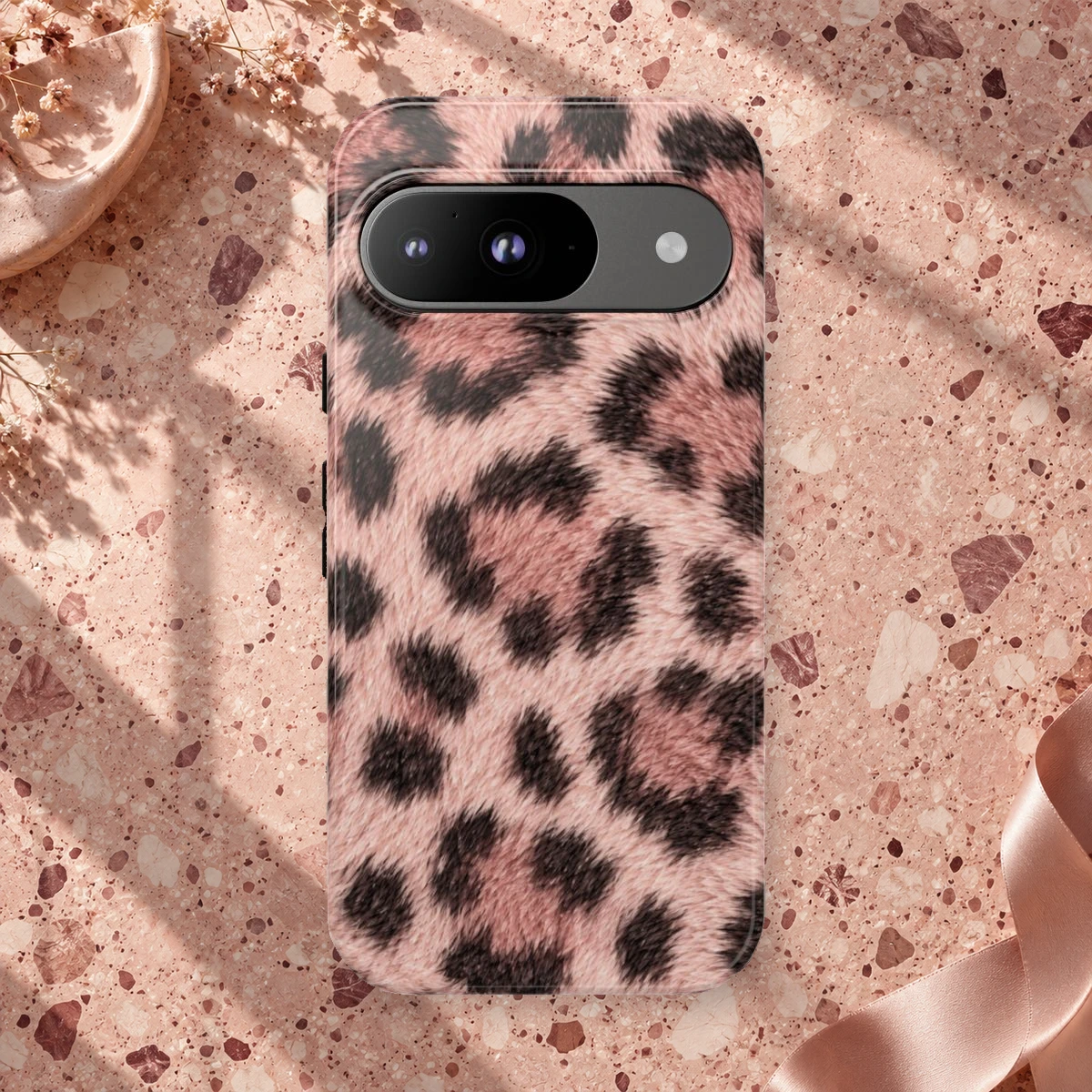 Pink Leopard phone case print