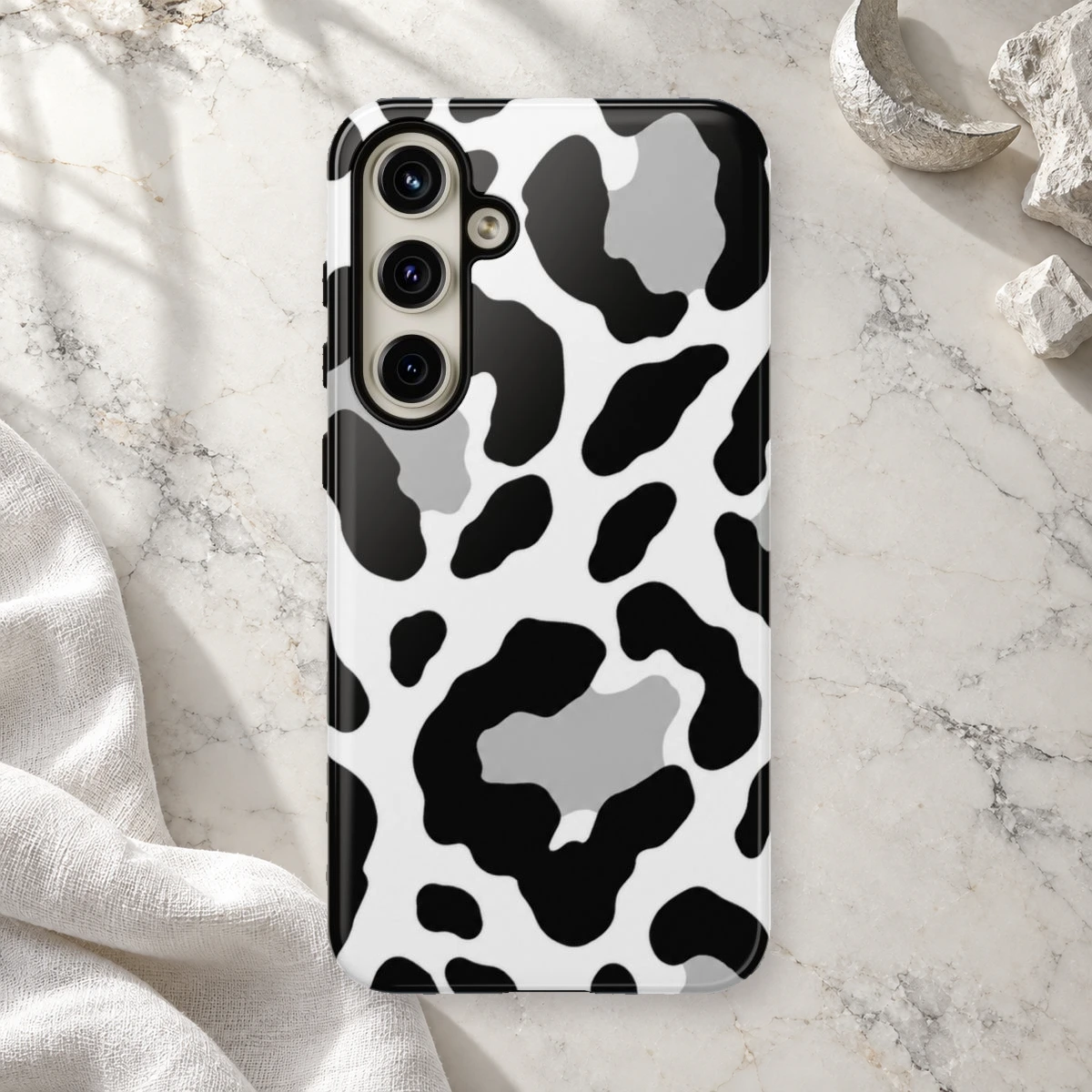 White Leopard phone case print