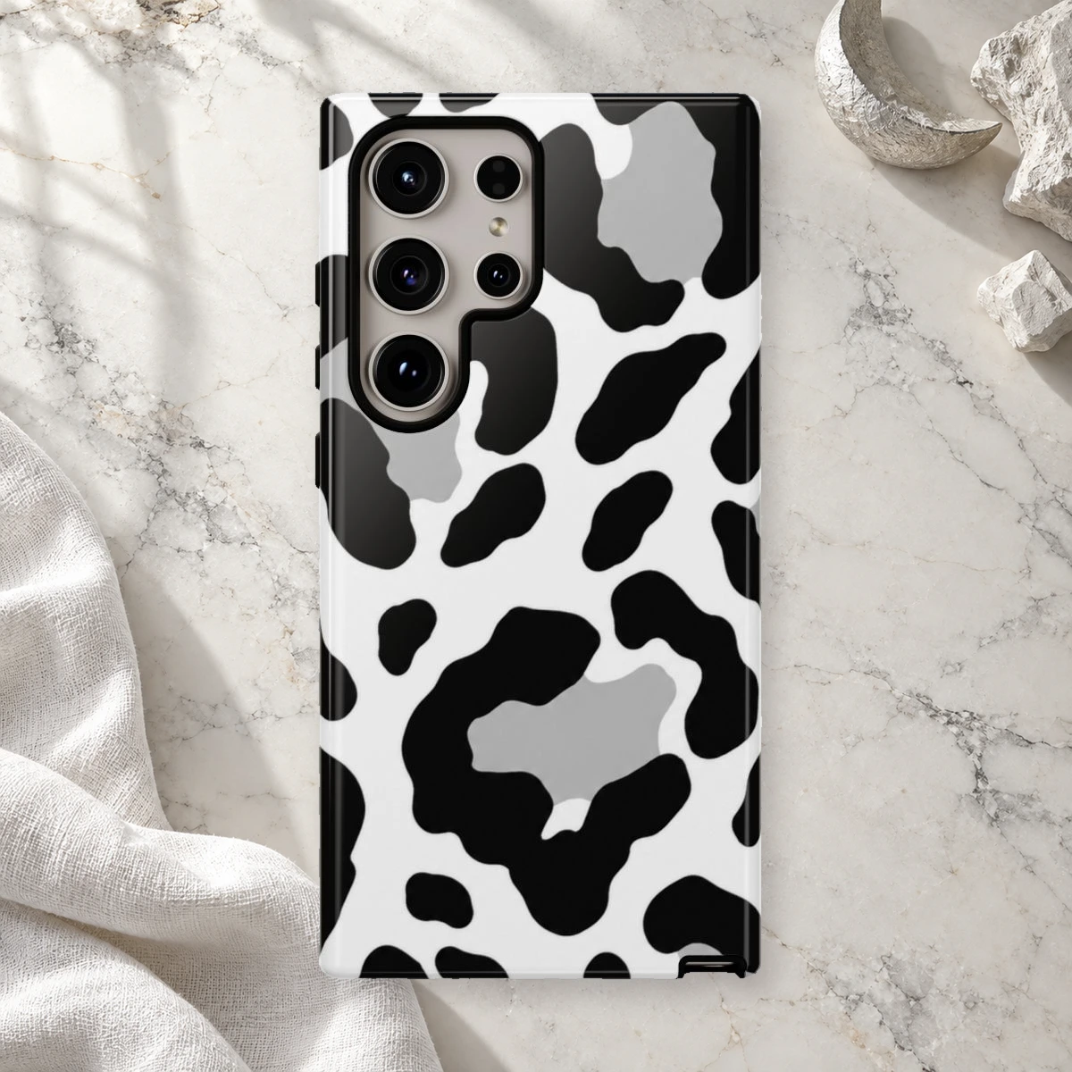 White Leopard phone case print