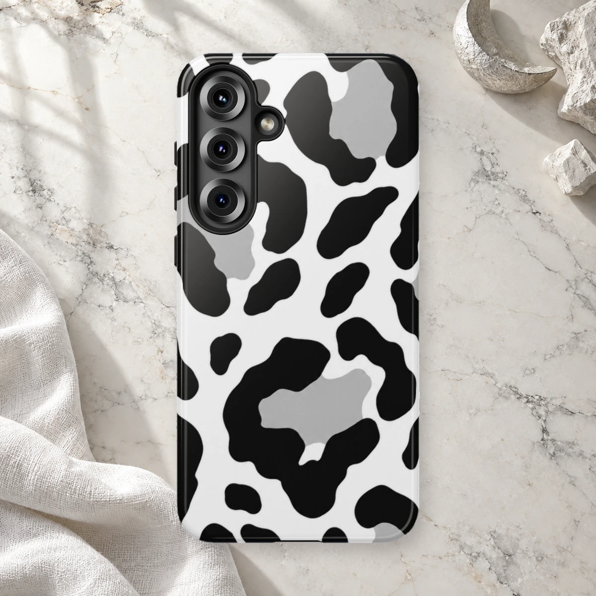 White Leopard phone case print