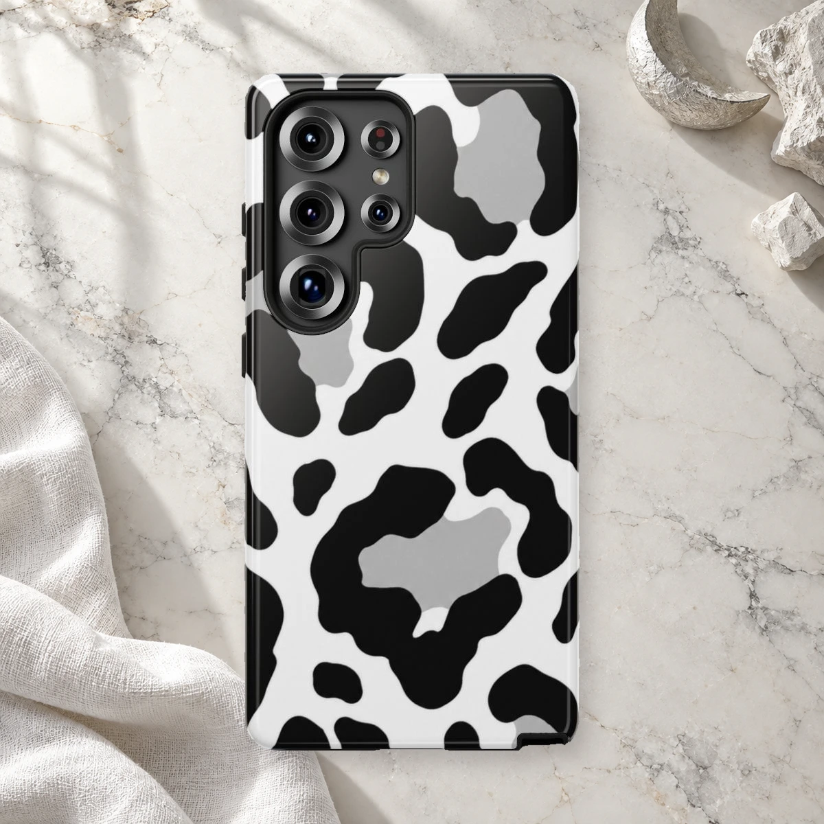 White Leopard phone case print