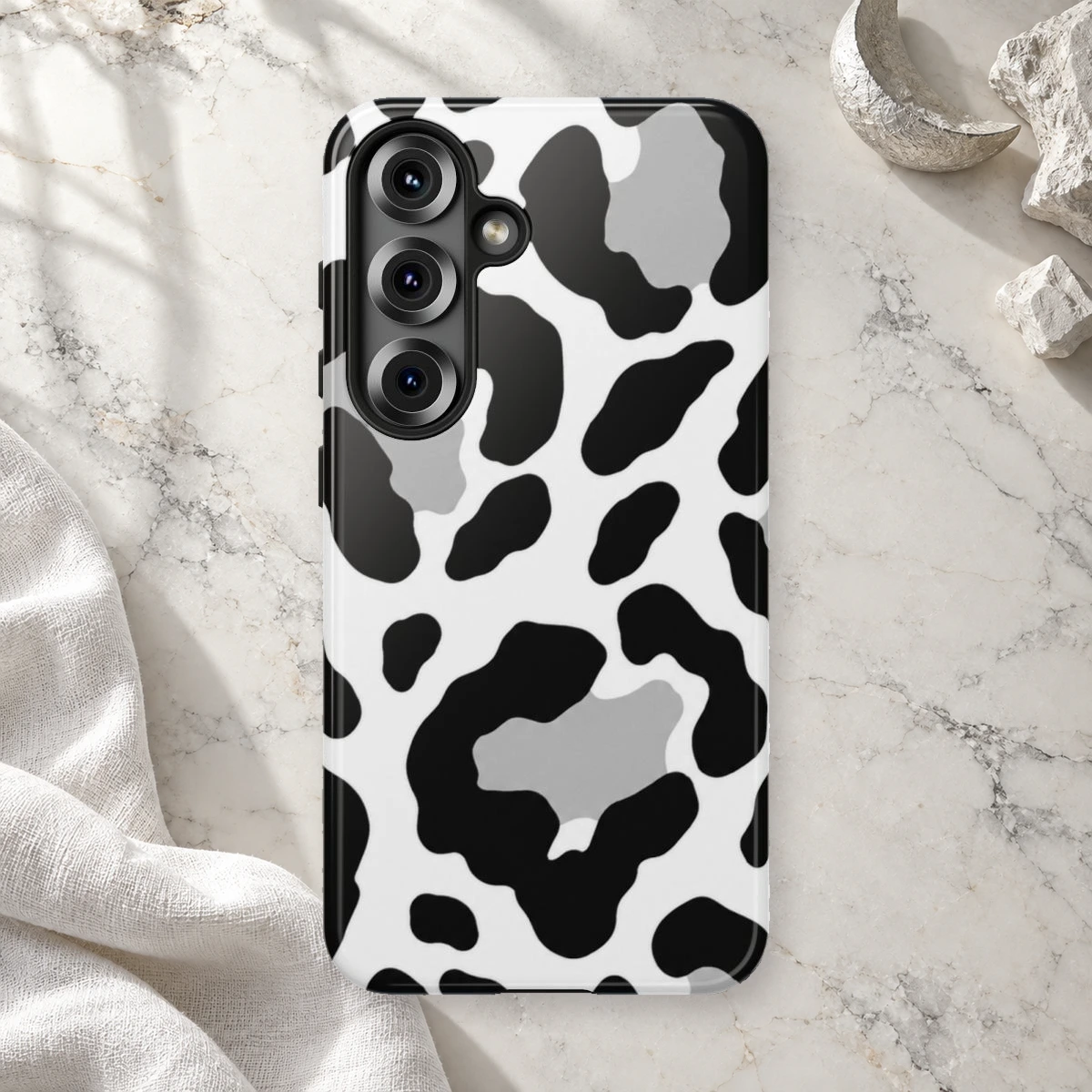 White Leopard phone case print