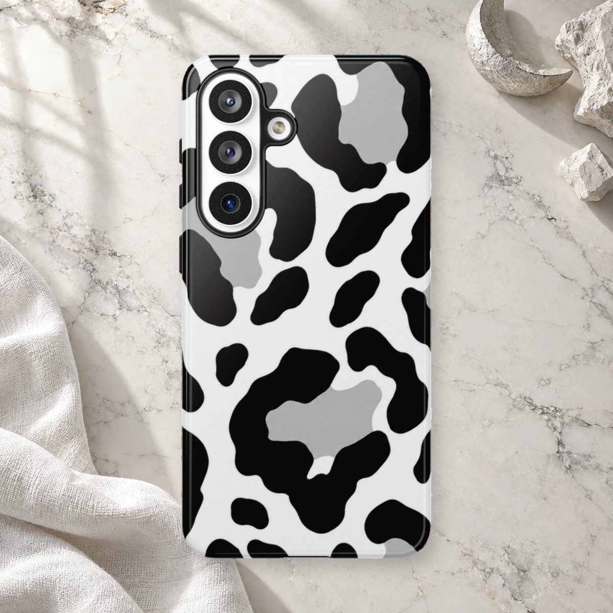White Leopard phone case print