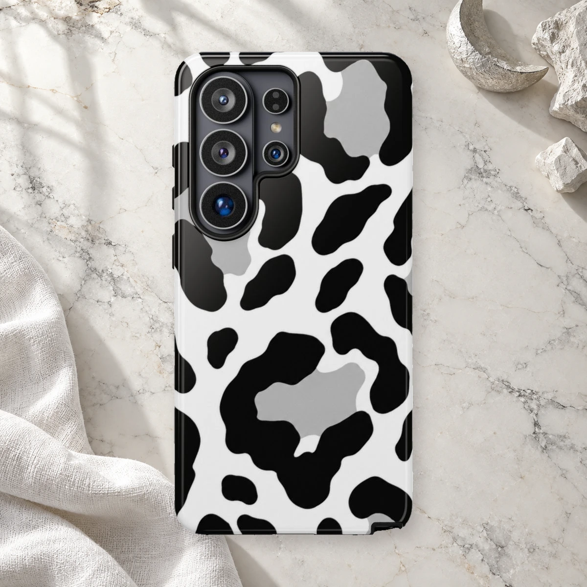 White Leopard phone case print