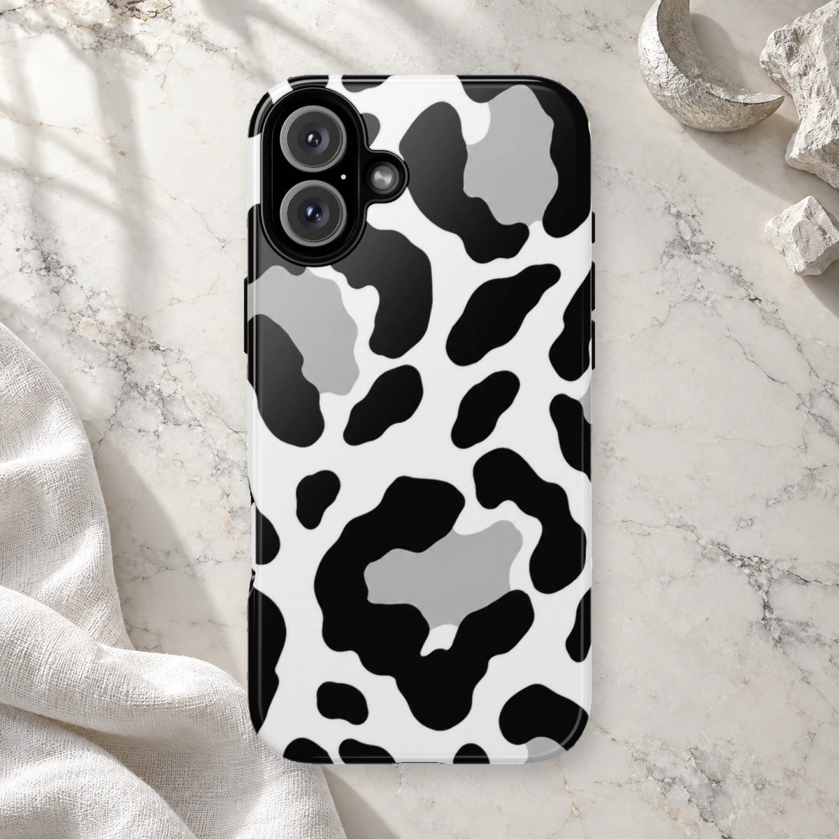 White Leopard phone case print