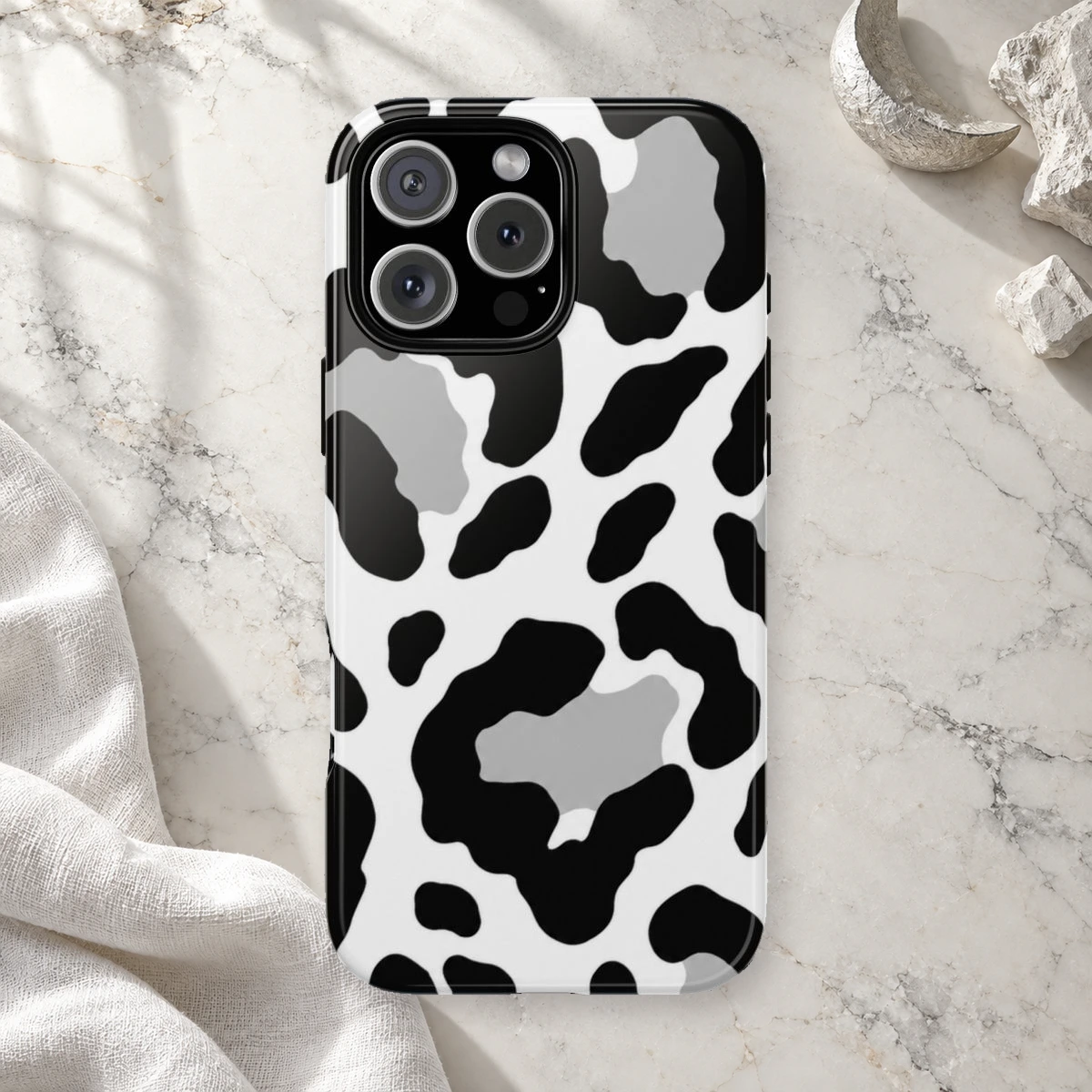White Leopard phone case print