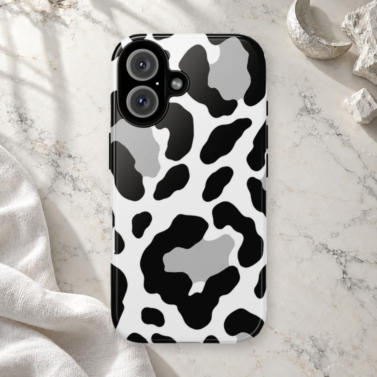 White Leopard phone case print