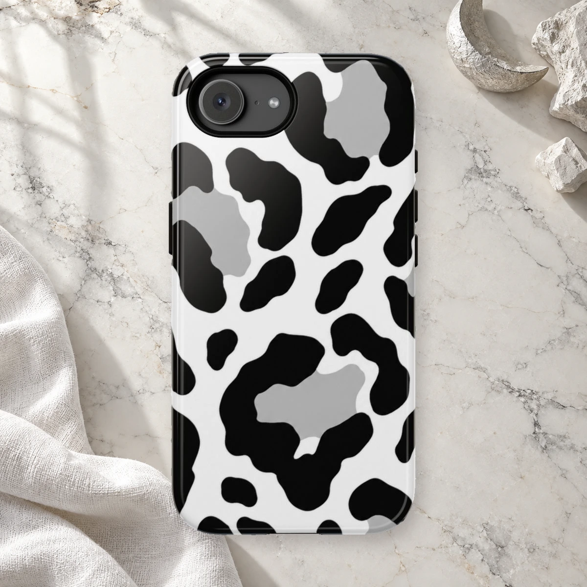 White Leopard phone case print