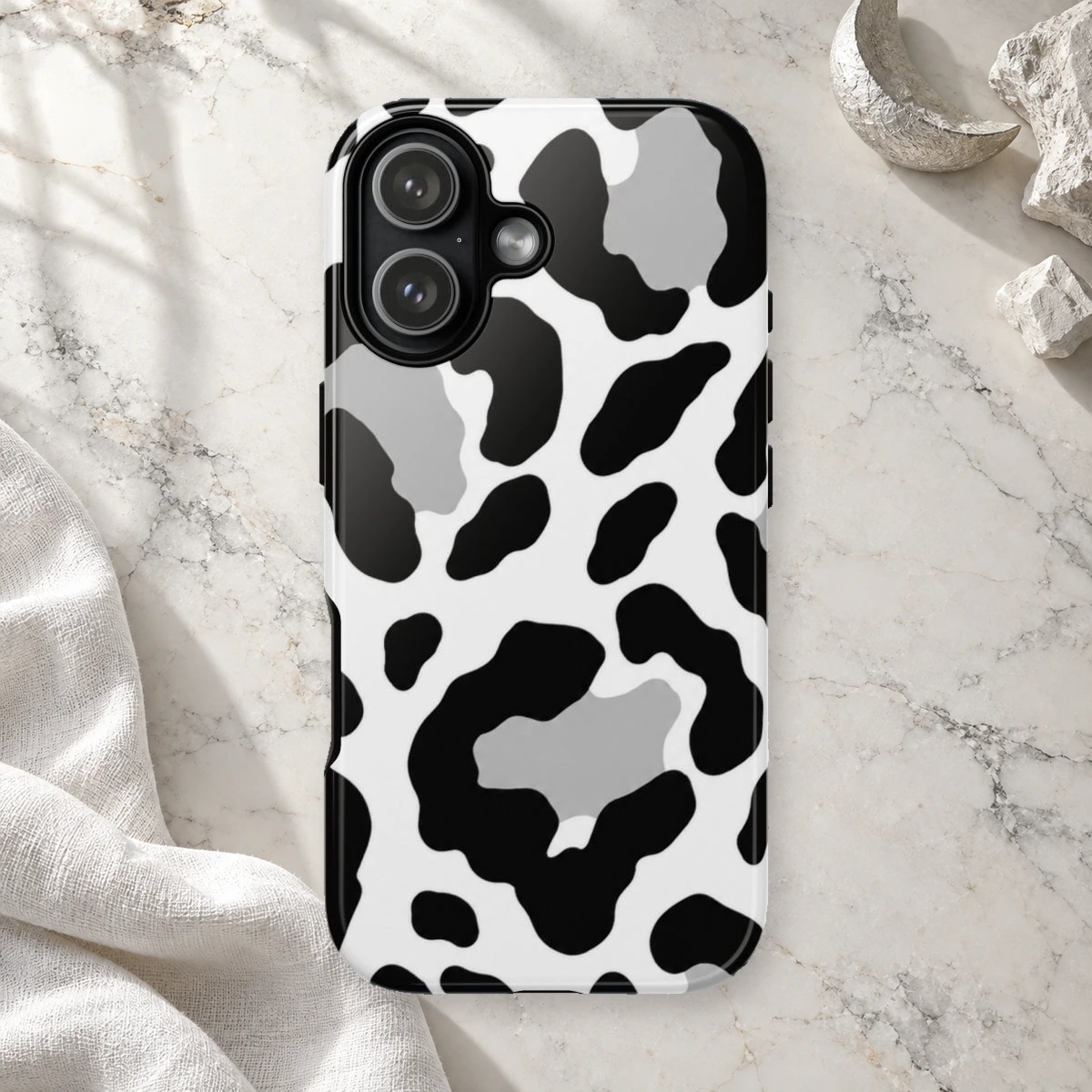 White Leopard phone case print