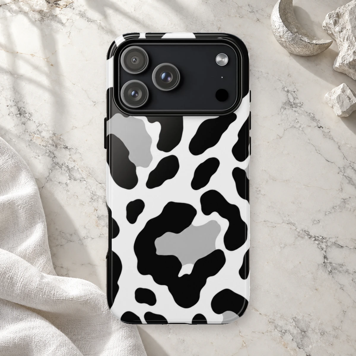 White Leopard phone case print