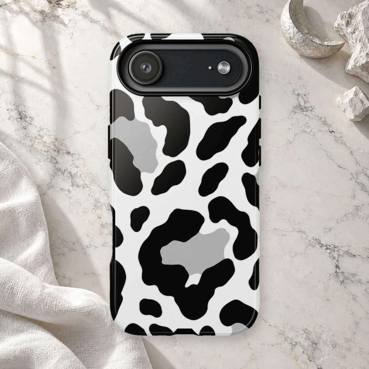White Leopard phone case print