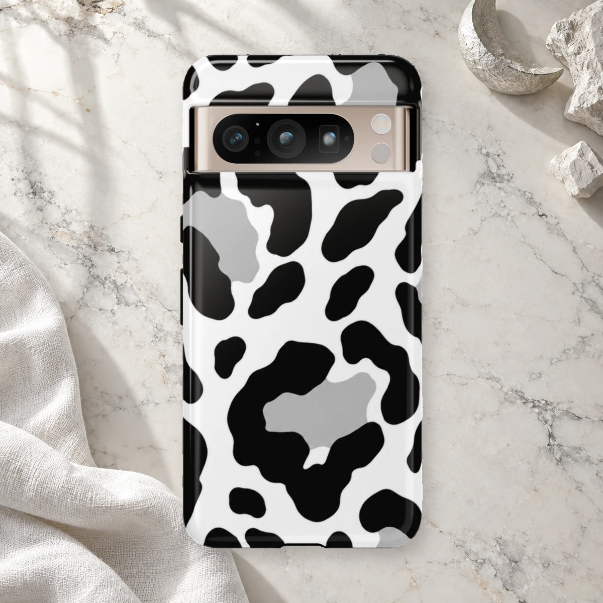 White Leopard phone case print