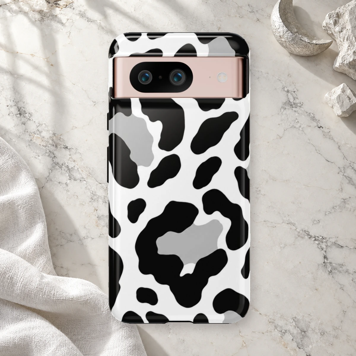 White Leopard phone case print