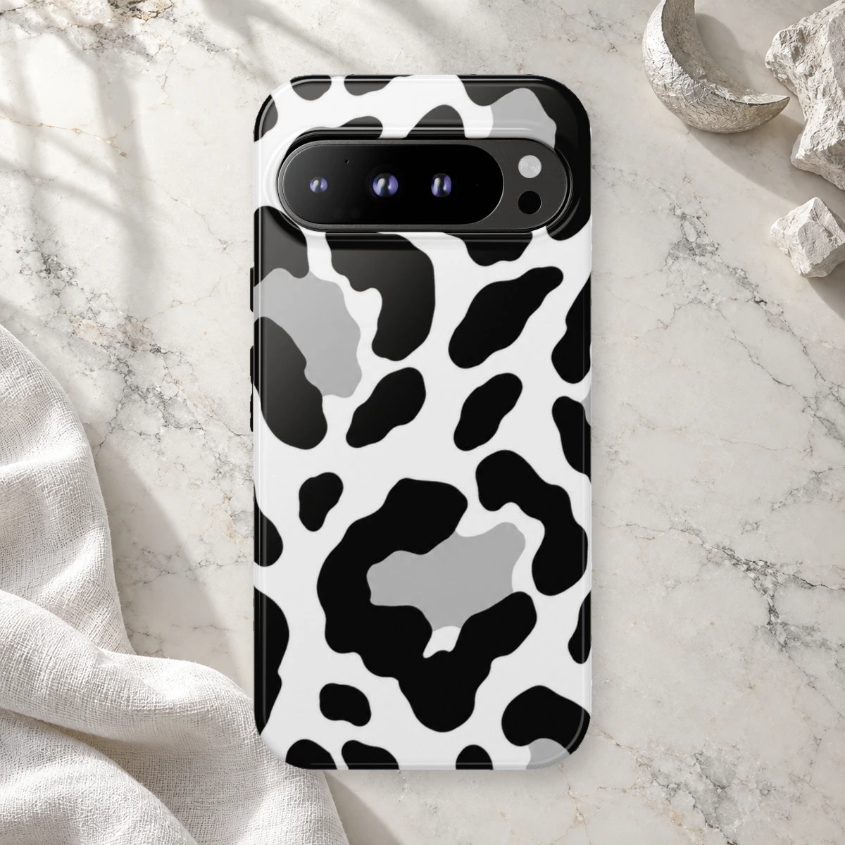White Leopard phone case print