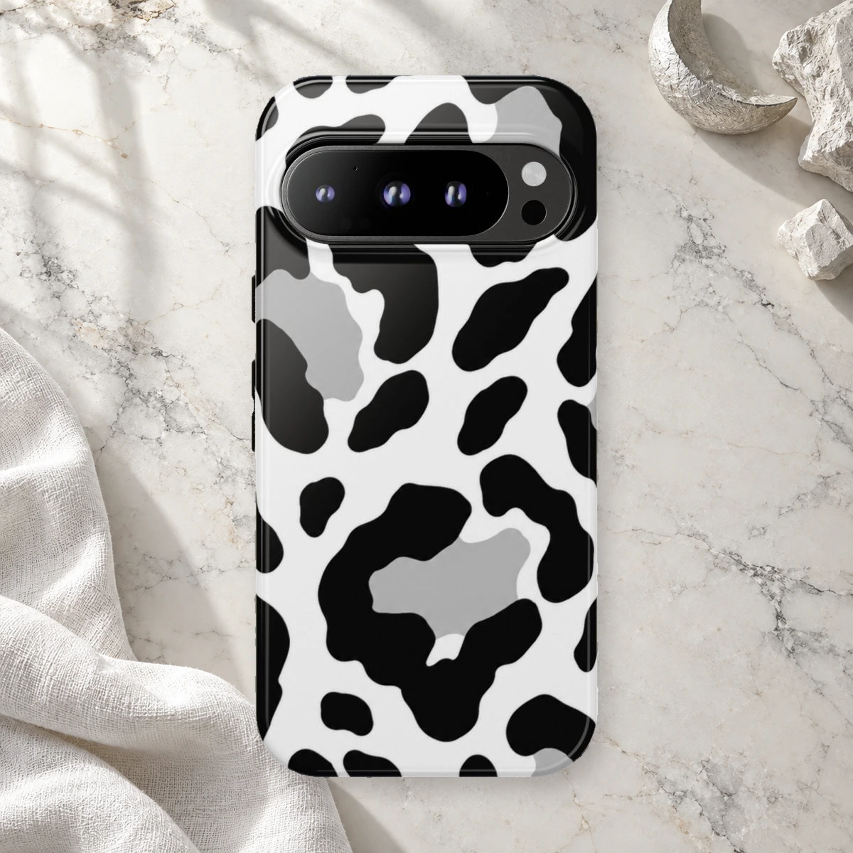 White Leopard phone case print