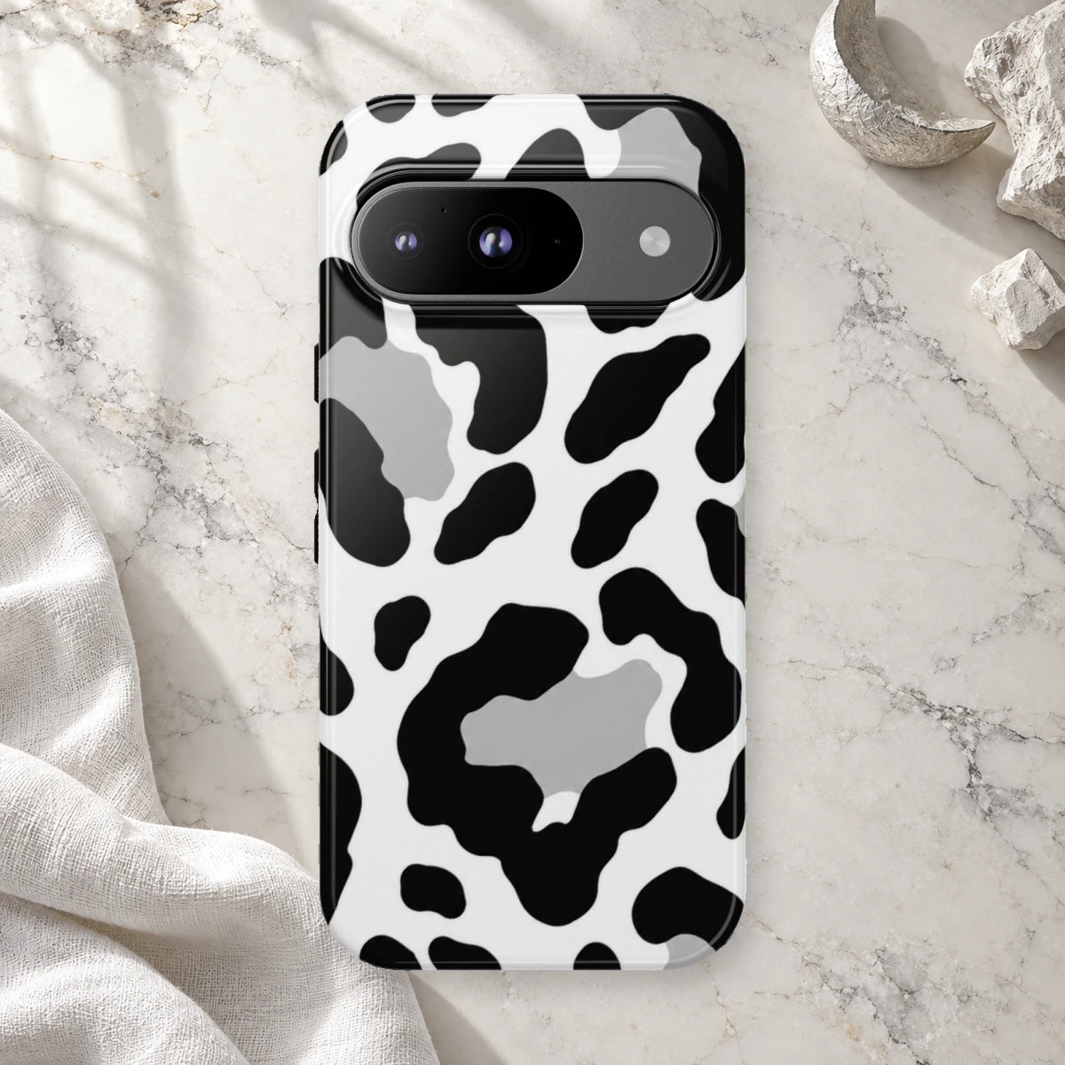 White Leopard phone case print