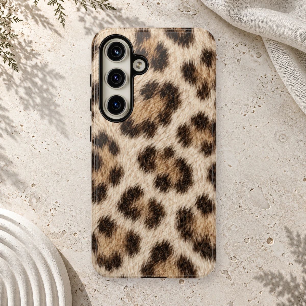 White Leopard phone case print