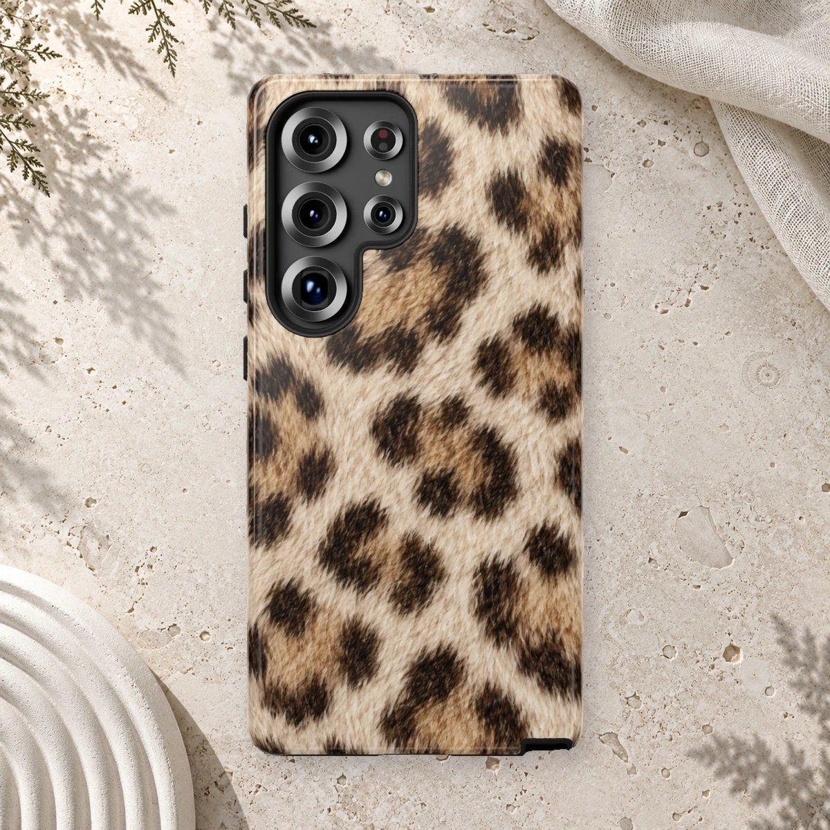 White Leopard phone case print