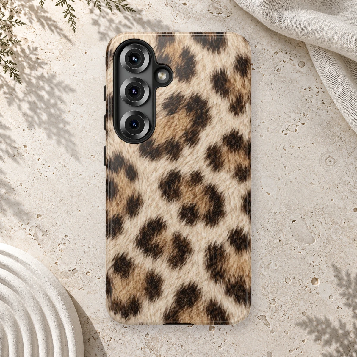 White Leopard phone case print