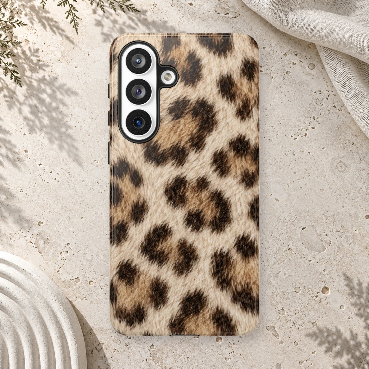 White Leopard phone case print