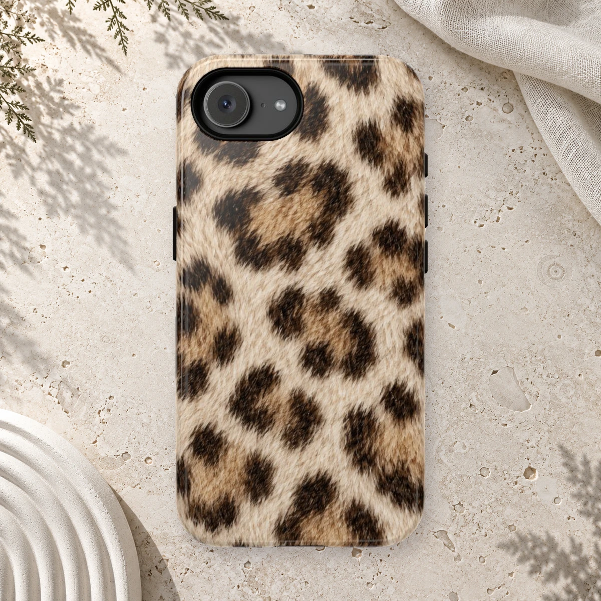 White Leopard phone case print