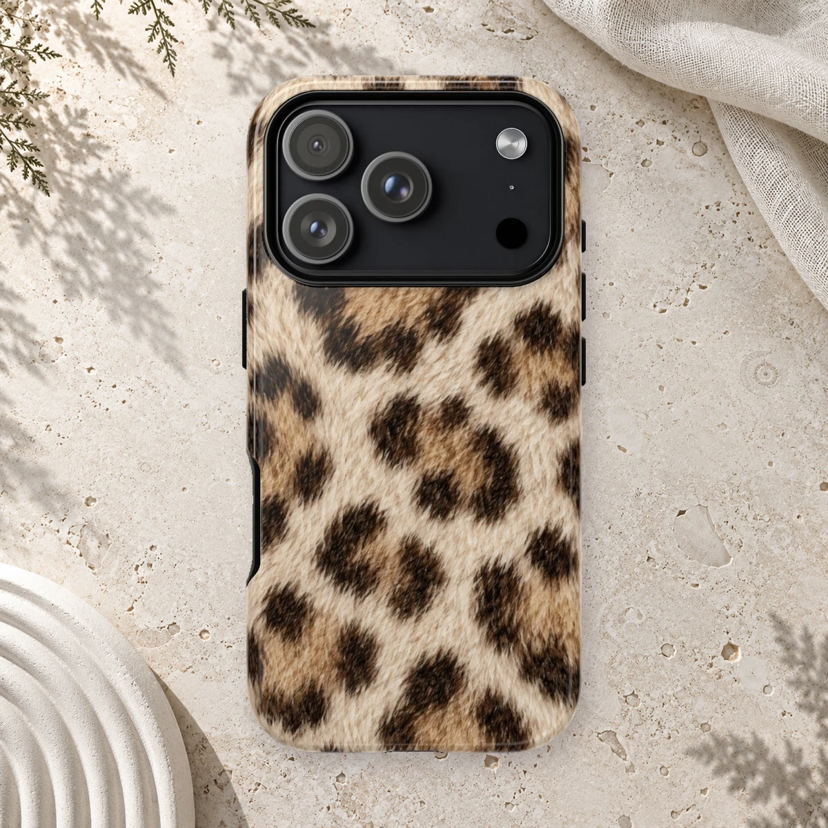 White Leopard phone case print