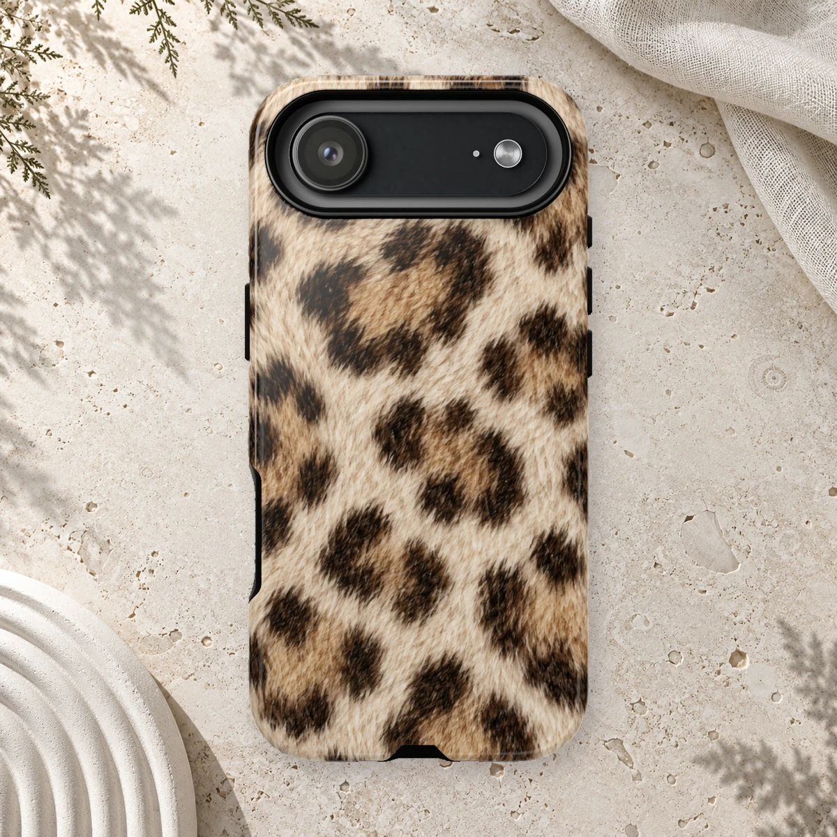 White Leopard phone case print