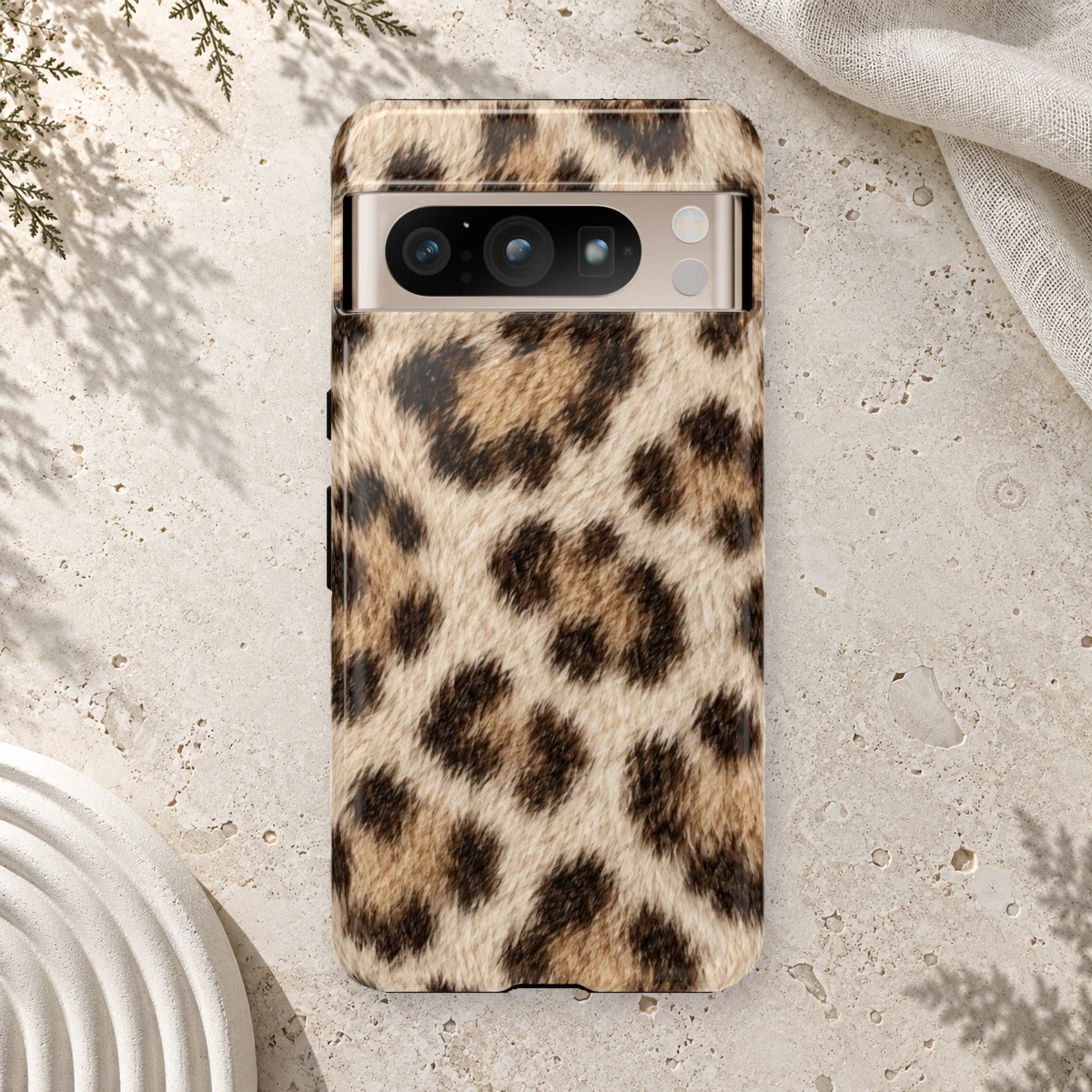 White Leopard phone case print